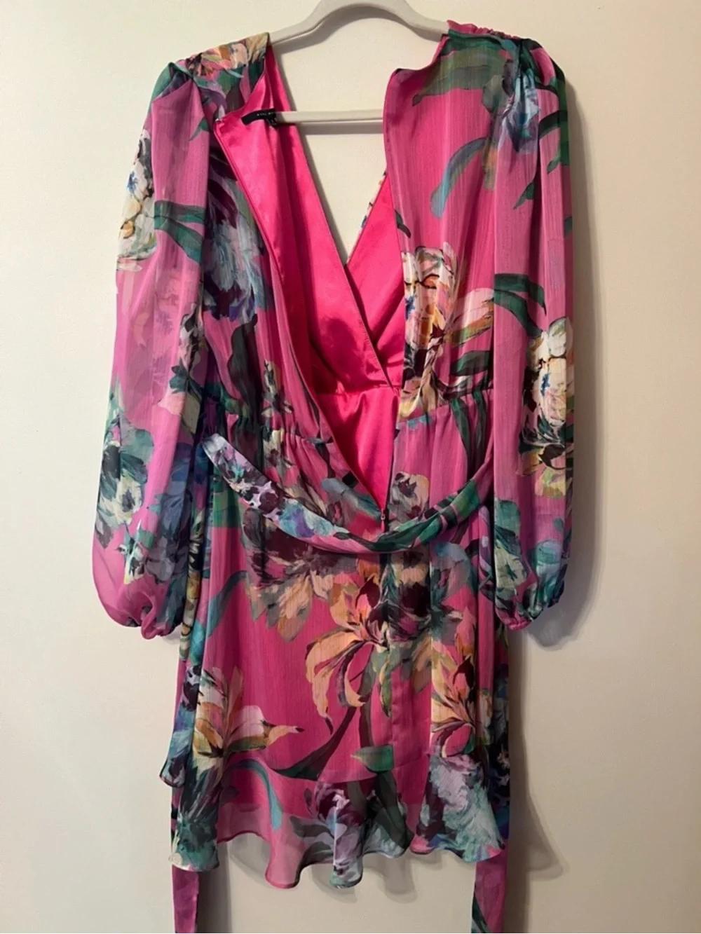 Alex Marie Laurel Wisteria Long Sleeve Tiered Ruffle Hem Dress Size 6 - Picture 5 of 14